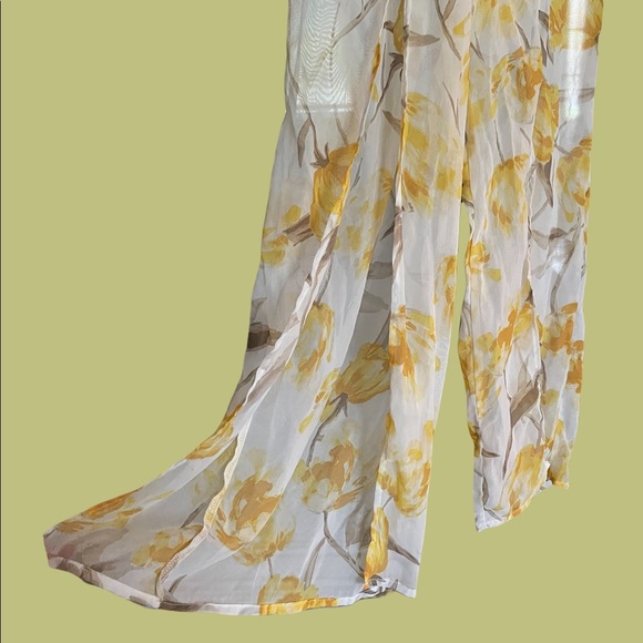 Crystal Sky Two Piece Set Top Crop Split Sleeve High Waist Split Pants Size 3 - Picture 4 of 7